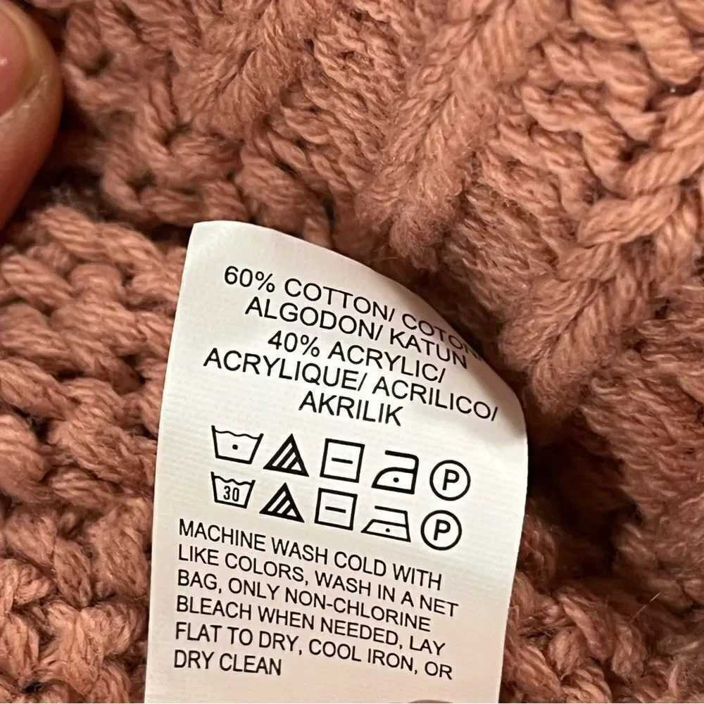 Lucky Brand chunky knit oversized v-neck sweater‎